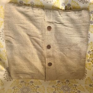 WEST ELM 20x20 Tan Pillow Sham Case